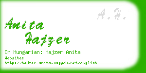 anita hajzer business card